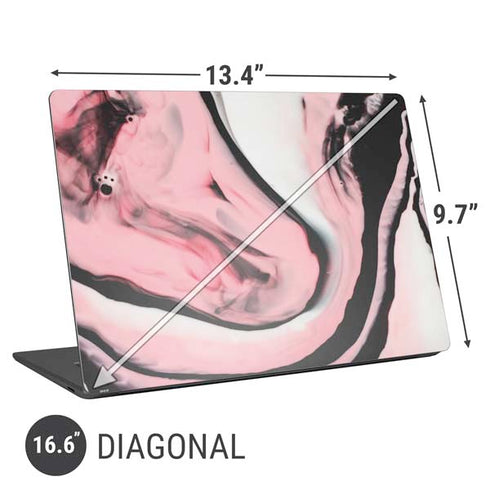 Pink Marble Ink Universal Laptop 16.6in (13.4 x 9.7in) Skin